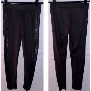 CM Fashion Side Pocket Full-length Leggings- Black Camo/ Size Small